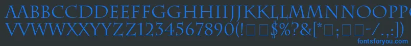 SenatusSsi Font – Blue Fonts on Black Background