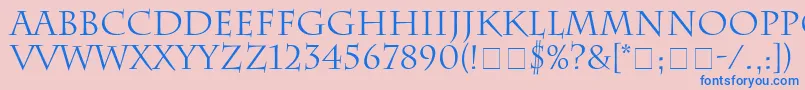 SenatusSsi Font – Blue Fonts on Pink Background