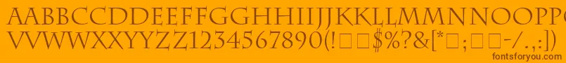 SenatusSsi Font – Brown Fonts on Orange Background