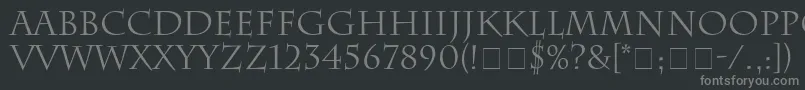 SenatusSsi Font – Gray Fonts on Black Background