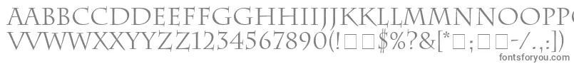 フォントSenatusSsi – 白い背景に灰色の文字