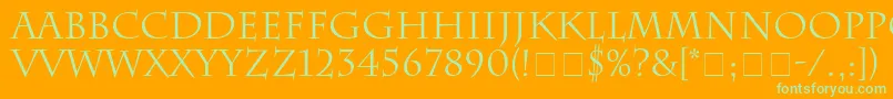 SenatusSsi Font – Green Fonts on Orange Background
