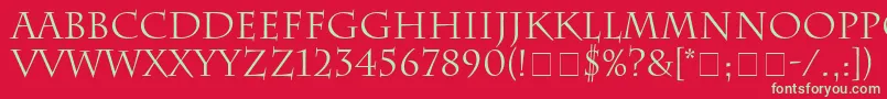 SenatusSsi Font – Green Fonts on Red Background