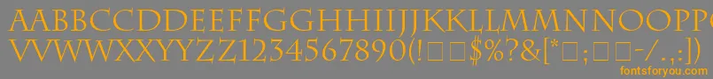 SenatusSsi Font – Orange Fonts on Gray Background