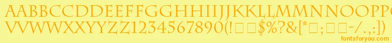 SenatusSsi Font – Orange Fonts on Yellow Background