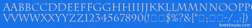 SenatusSsi Font – Pink Fonts on Blue Background
