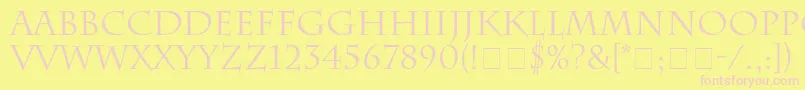 SenatusSsi Font – Pink Fonts on Yellow Background