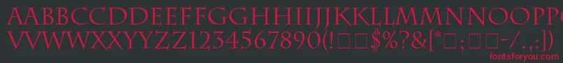 SenatusSsi Font – Red Fonts on Black Background