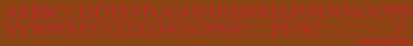 SenatusSsi Font – Red Fonts on Brown Background