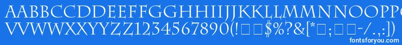 SenatusSsi Font – White Fonts on Blue Background