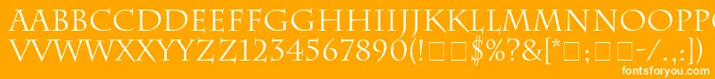 SenatusSsi Font – White Fonts on Orange Background