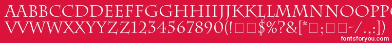 フォントSenatusSsi – 赤い背景に白い文字