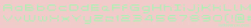 Kyrou5WideXtnd Font – Green Fonts on Pink Background