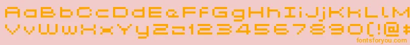 Kyrou5WideXtnd Font – Orange Fonts on Pink Background