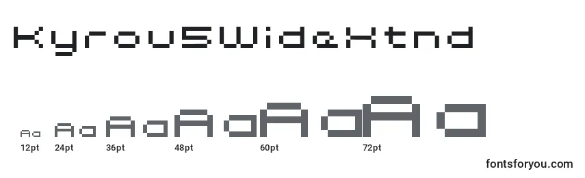 Kyrou5WideXtnd Font Sizes