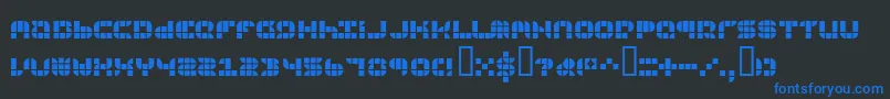 Шрифт 9sqgrg – синие шрифты на чёрном фоне