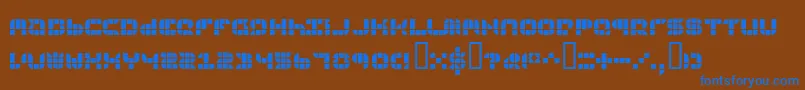 9sqgrg-fontti – siniset fontit ruskealla taustalla