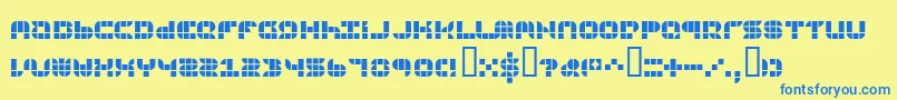9sqgrg-fontti – siniset fontit keltaisella taustalla