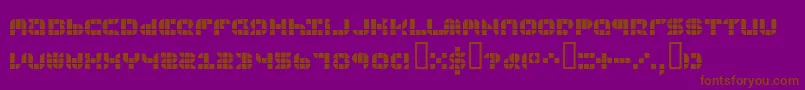 フォント9sqgrg – 紫色の背景に茶色のフォント