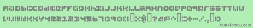 フォント9sqgrg – 緑の背景に灰色の文字