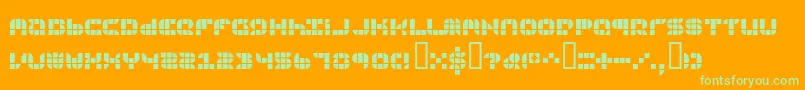9sqgrg Font – Green Fonts on Orange Background