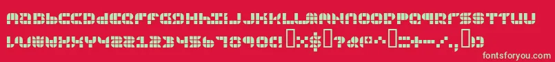 9sqgrg Font – Green Fonts on Red Background