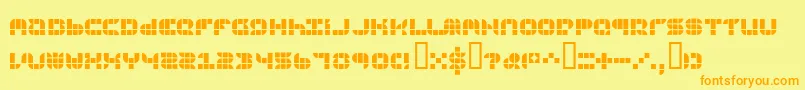 9sqgrg Font – Orange Fonts on Yellow Background