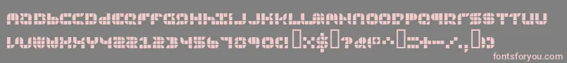 フォント9sqgrg – 灰色の背景にピンクのフォント