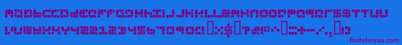 9sqgrg Font – Purple Fonts on Blue Background