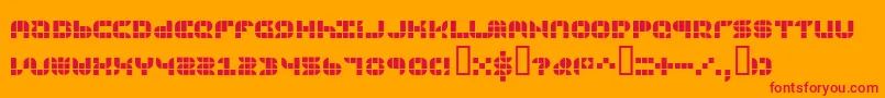 フォント9sqgrg – オレンジの背景に赤い文字