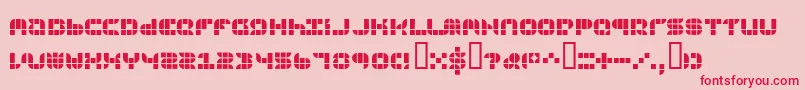 フォント9sqgrg – ピンクの背景に赤い文字