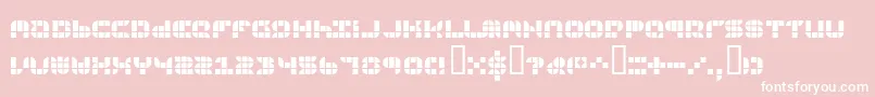 9sqgrg-fontti – valkoiset fontit vaaleanpunaisella taustalla