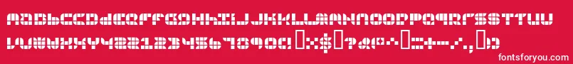 9sqgrg-fontti – valkoiset fontit punaisella taustalla