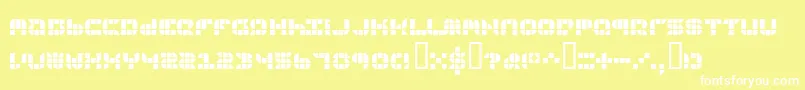 Шрифт 9sqgrg – белые шрифты на жёлтом фоне