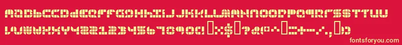 Шрифт 9sqgrg – жёлтые шрифты на красном фоне