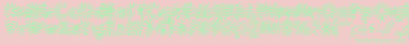 フォントGilgonp – ピンクの背景に緑の文字