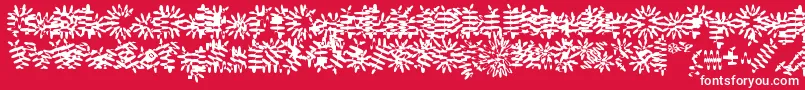 Gilgonp-Schriftart – Weiße Schriften auf rotem Hintergrund