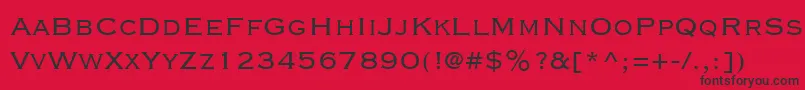 CopperplateGothicLtThirtyTwoBc Font – Black Fonts on Red Background