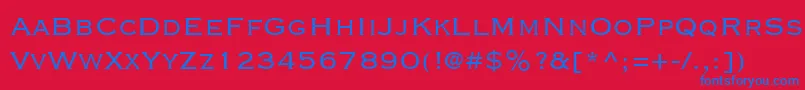 CopperplateGothicLtThirtyTwoBc Font – Blue Fonts on Red Background