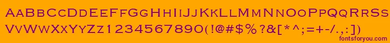 Шрифт CopperplateGothicLtThirtyTwoBc – фиолетовые шрифты на оранжевом фоне