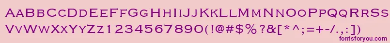 CopperplateGothicLtThirtyTwoBc Font – Purple Fonts on Pink Background