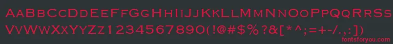CopperplateGothicLtThirtyTwoBc Font – Red Fonts on Black Background