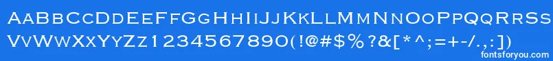 CopperplateGothicLtThirtyTwoBc Font – White Fonts on Blue Background