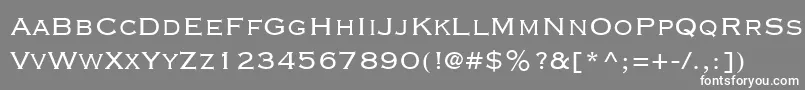 フォントCopperplateGothicLtThirtyTwoBc – 灰色の背景に白い文字