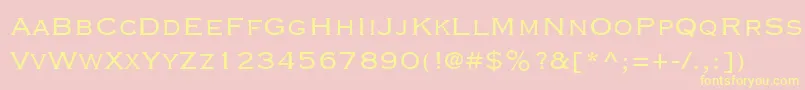 CopperplateGothicLtThirtyTwoBc Font – Yellow Fonts on Pink Background