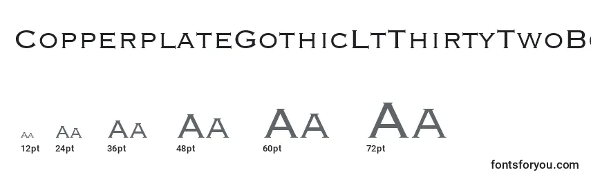 Размеры шрифта CopperplateGothicLtThirtyTwoBc