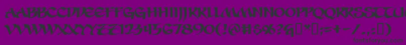 Fonte Sevesbrg – fontes pretas em um fundo violeta