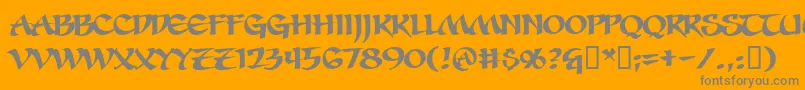 Sevesbrg Font – Gray Fonts on Orange Background