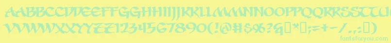 Подробнее о шрифте Sevesbrg Шрифт Sevesbrg – зелёные шрифты на жёлтом фоне