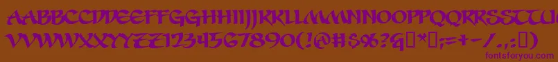 Sevesbrg Font – Purple Fonts on Brown Background